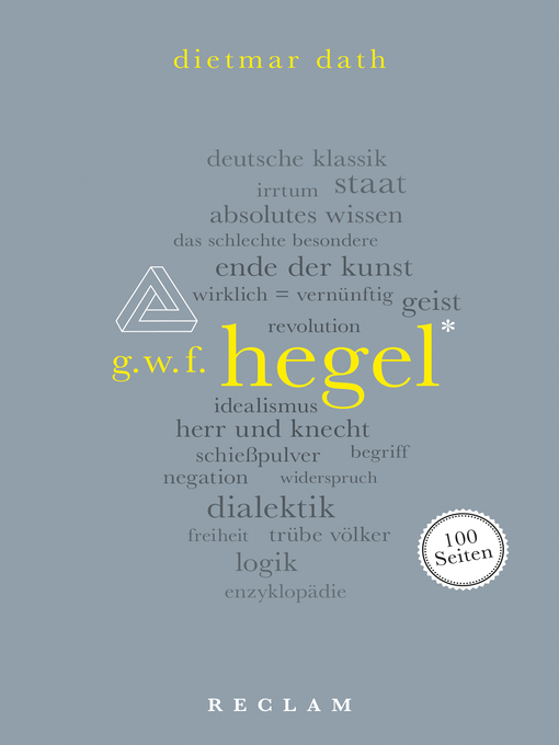 Title details for Hegel. 100 Seiten by Dietmar Dath - Available